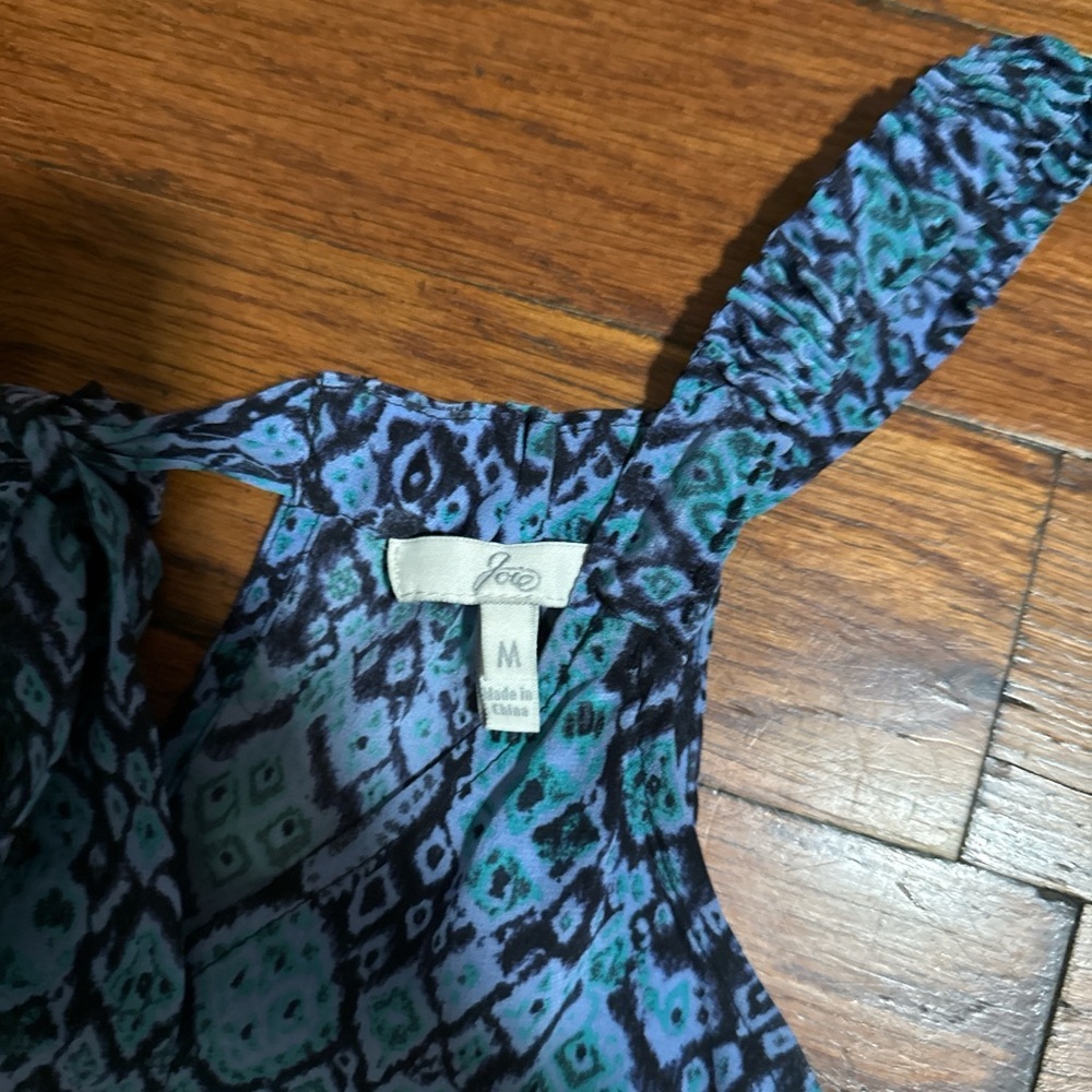 Joie Teal and Black Patterned Dress - Picture 2 of 7